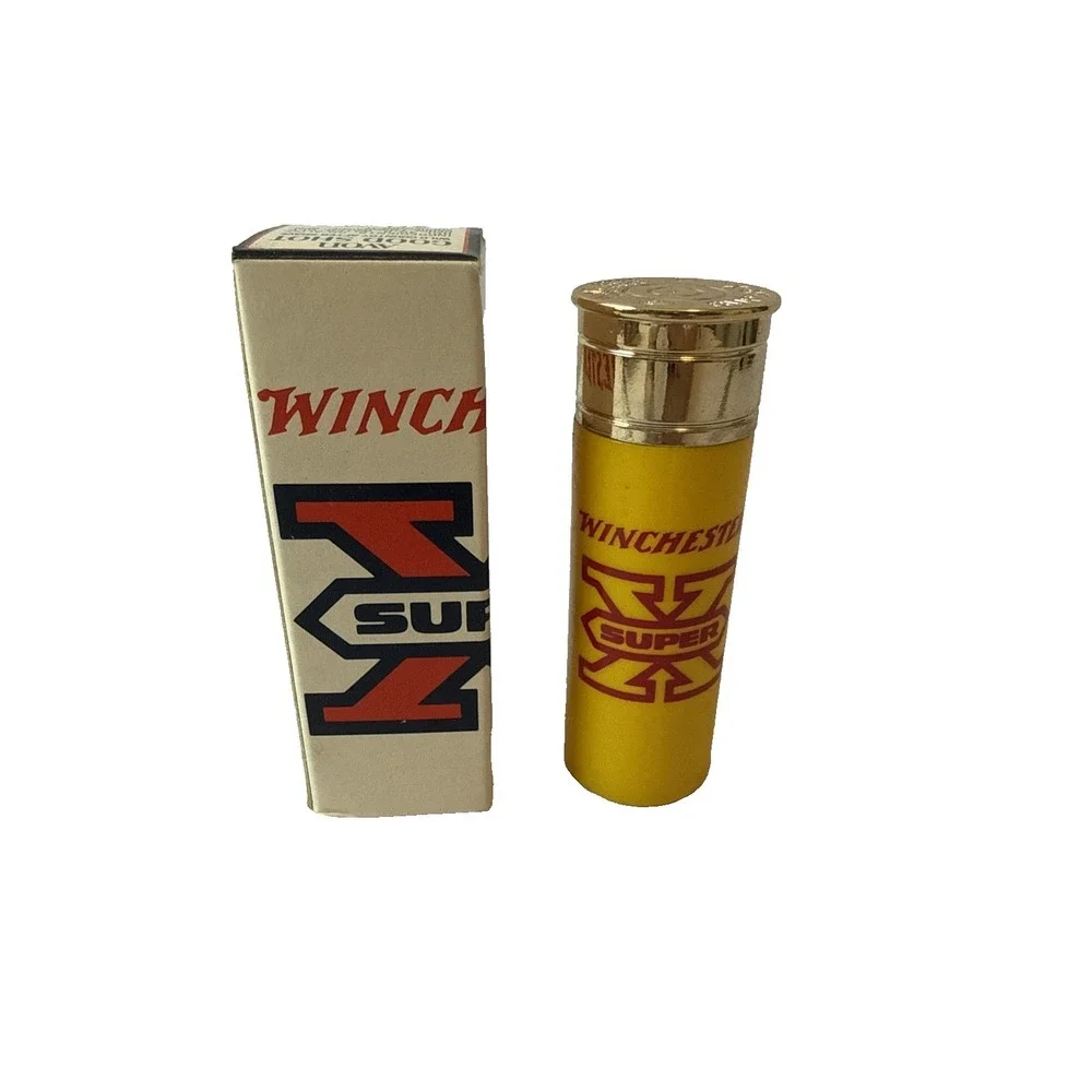 Vtg Avon Good Shot Winchester Super X Shotgun Shell Bottle Yellow Decanter W/Box